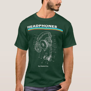 DJ Headphones Explosionsfähige View Disk Jockey T-Shirt
