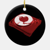 DJ Heart Turntable Keramikornament (Hinten)