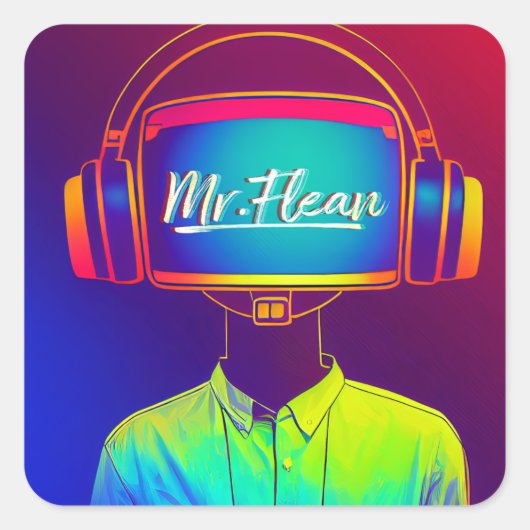 DJ Herr Flean Aufkleber (Vorderseite)