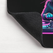Dj House Cat Rainbow Dj Cat Kitty Mousepad (Ecke)
