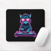 Dj House Cat Rainbow Dj Cat Kitty Mousepad (Mit Mouse)