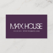 DJ HOUSE MUSIC ENTERTAINTAINTAINMENT CLUB VISITENKARTE (Rückseite)