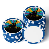 DJ Illustration benutzerdefinierter Monogramm-Poke Pokerchips (Kollektion)