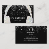 DJ-Imitate funkeln Musikkopfhörer Visitenkarte (Vorne/Hinten)