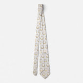 DJ Imitate Kopfhörer aus Goldfolie Krawatte (Rückseite)