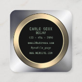 DJ-Imitate Quadratische Visitenkarte (Rückseite)