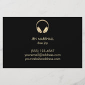 DJ Imitats Gold Effect Music Flyer (Hinten)