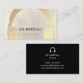 DJ Imitats Gold Kopfhörer Visitenkarte (Vorne/Hinten)