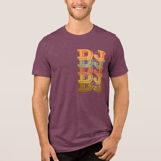 DJ in den verschiedenen Farben Tri-Blend Shirt (Vorderseite)