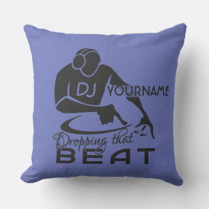 DJ individuelle Name & Colour throw Kissen Für Draußen