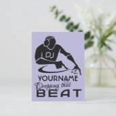 DJ-individuelle Name und Farbpostkarte Postkarte (Stehend Vorderseite)