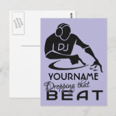 DJ-individuelle Name und Farbpostkarte Postkarte (Vorne/Hinten)