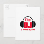 DJ IST IM HAUS POSTKARTE (Vorne/Hinten)