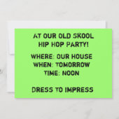 DJ-Jam-Set Einladung (Rückseite)