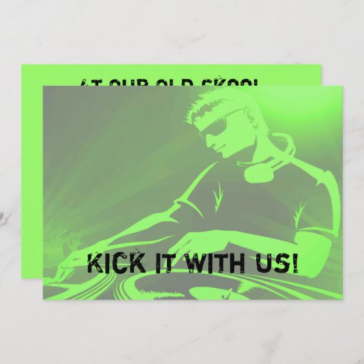 DJ-Jam-Set Einladung (Vorne/Hinten)