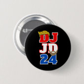 Dj Jd 24 Trump Haar Vance Bart 2024 Republikaner M Button (Vorne & Hinten)