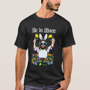 DJ Jesus Lustiger Ostertag Auferstehung Christen T-Shirt