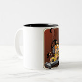 DJ-Kaffee Zweifarbige Tasse (Vorderseite Links)