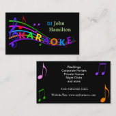 DJ Karaoke Business Card Visitenkarte (Vorne/Hinten)