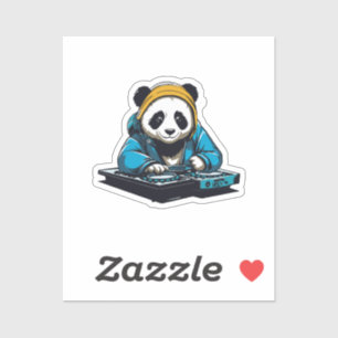 DJ Kawaii Panda Aufkleber