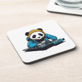 DJ Kawaii Panda Getränkeuntersetzer (Linke Seite)
