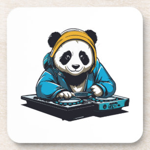 DJ Kawaii Panda Getränkeuntersetzer