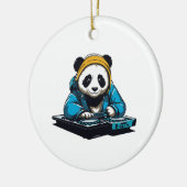 DJ Kawaii Panda Keramik Ornament (Links)