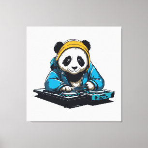 DJ Kawaii Panda Leinwanddruck