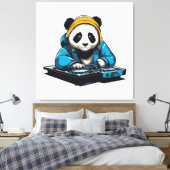 DJ Kawaii Panda Leinwanddruck (Insitu (Schlafzimmer))