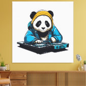 DJ Kawaii Panda Leinwanddruck (Insitu (Wohnzimmer))