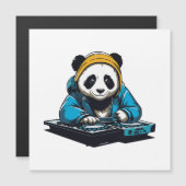 DJ Kawaii Panda Magnetkarte (Vorne/Hinten)