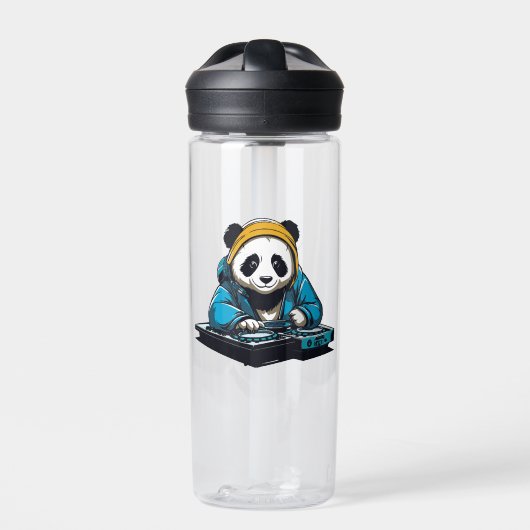 DJ Kawaii Panda Trinkflasche (Vorderseite)