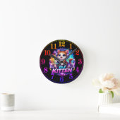 DJ KITTEN 2 RUNDE WANDUHR (Zuhause)