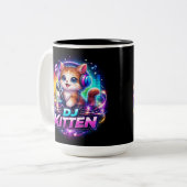 DJ KITTEN 2 Two-Tone KAFFEETASSE (Vorderseite Links)