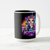 DJ KITTEN 2 Two-Tone KAFFEETASSE (VorderseiteRechts)