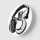 DJ KLASH-GEAR - DJ KEINE ANFRAGEN RUNDE WANDUHR (Winkel)