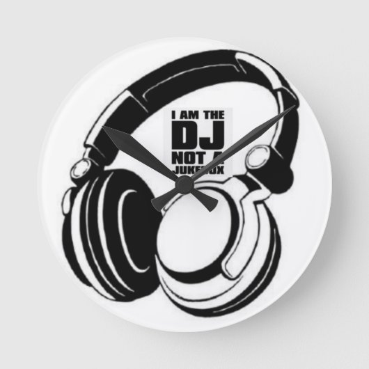 DJ KLASH-GEAR - DJ KEINE ANFRAGEN RUNDE WANDUHR (Vorderseite)