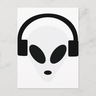 dj Kopfhörer Alien Bereich 51 Postkarte