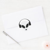 dj Kopfhörer Alien Bereich 51 Runder Aufkleber (Umschlag)