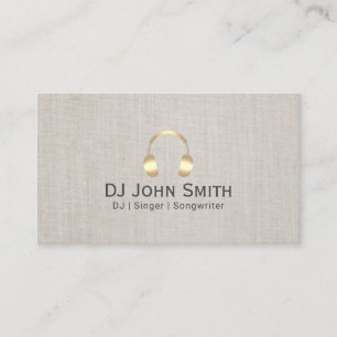 DJ Kopfhörer Dez Jay Elegant Linen Visitenkarte
