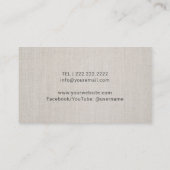 DJ Kopfhörer Dez Jay Elegant Linen Visitenkarte (Rückseite)