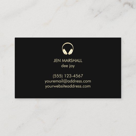 DJ-Kopfhörer für Imitate - Digitaler Effekt Visitenkarte (Rückseite)