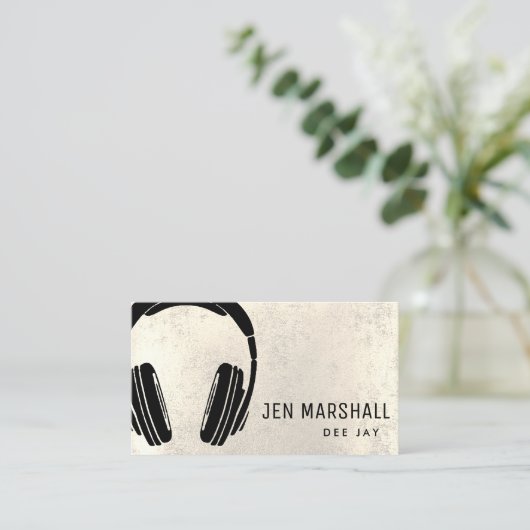 DJ-Kopfhörer für Imitate - Digitaler Effekt Visitenkarte (Stehend Vorderseite)