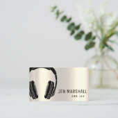 DJ-Kopfhörer für Imitate mit metallischem Effekt Visitenkarte (Stehend Vorderseite)