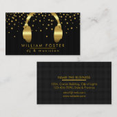 DJ-Kopfhörer-Goldconfetti-Toningenieur-Musik Visitenkarte (Vorne/Hinten)