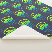 DJ-Kopfhörer individuelle Name Blau-grüne Musik Li Sherpadecke (3/4)