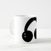 DJ-Kopfhörer Kaffeetasse (Vorderseite Links)