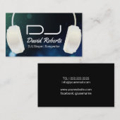 DJ-Kopfhörer-moderne Musik Visitenkarte (Vorne/Hinten)