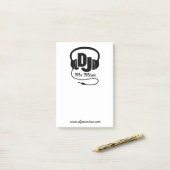 DJ Kopfhörer Musik Anforderung Beitrag Post-it Klebezettel (Auf Schreibtisch)