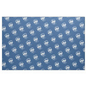 DJ Kopfhörer personalisierter Name blauer Stoff (Fat Quarter (45,7 x 55,9 cm))